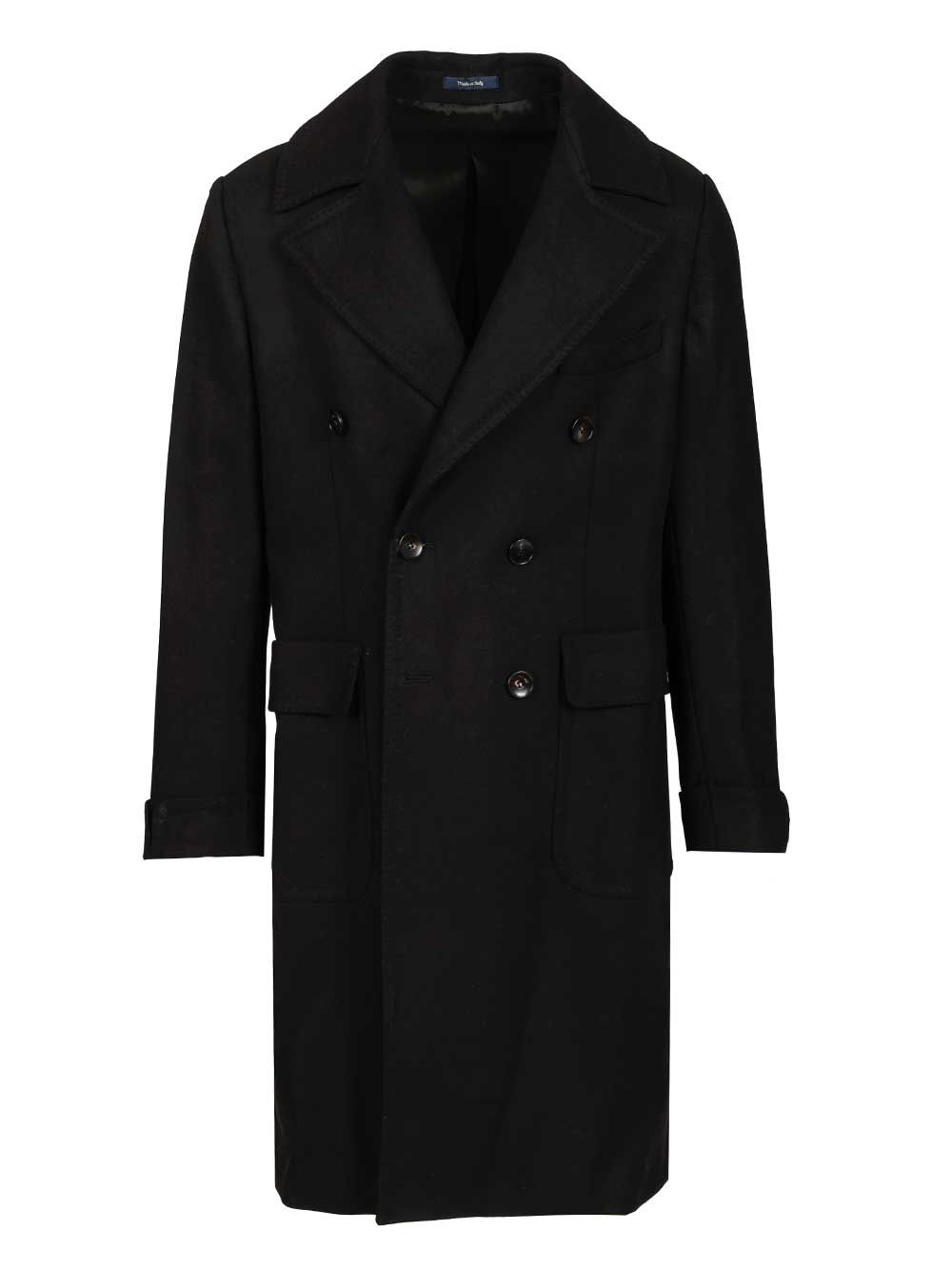 Guarinucci Double-Breasted Wool Coat Coats - Black | 52a89031a69a3a83f391f7b9e21713191eff61f7