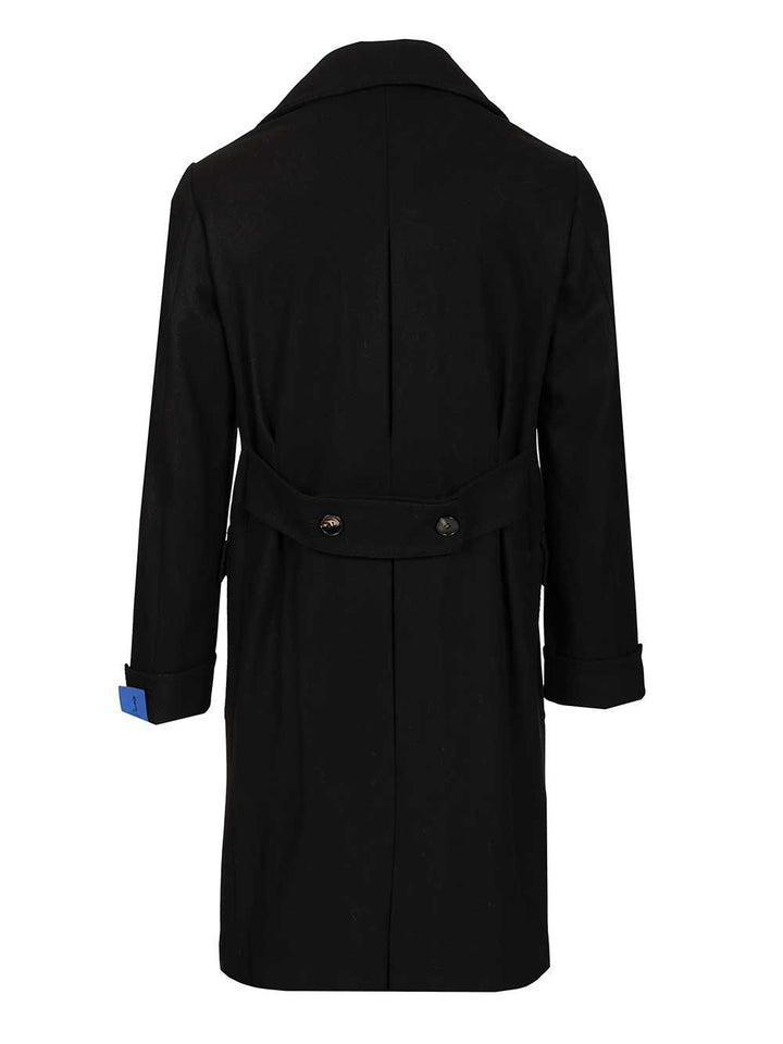 Guarinucci Double-Breasted Wool Coat Jackets - Black | 20970a2cd4ebb37b1c5b90554353a9aaeacb21e2