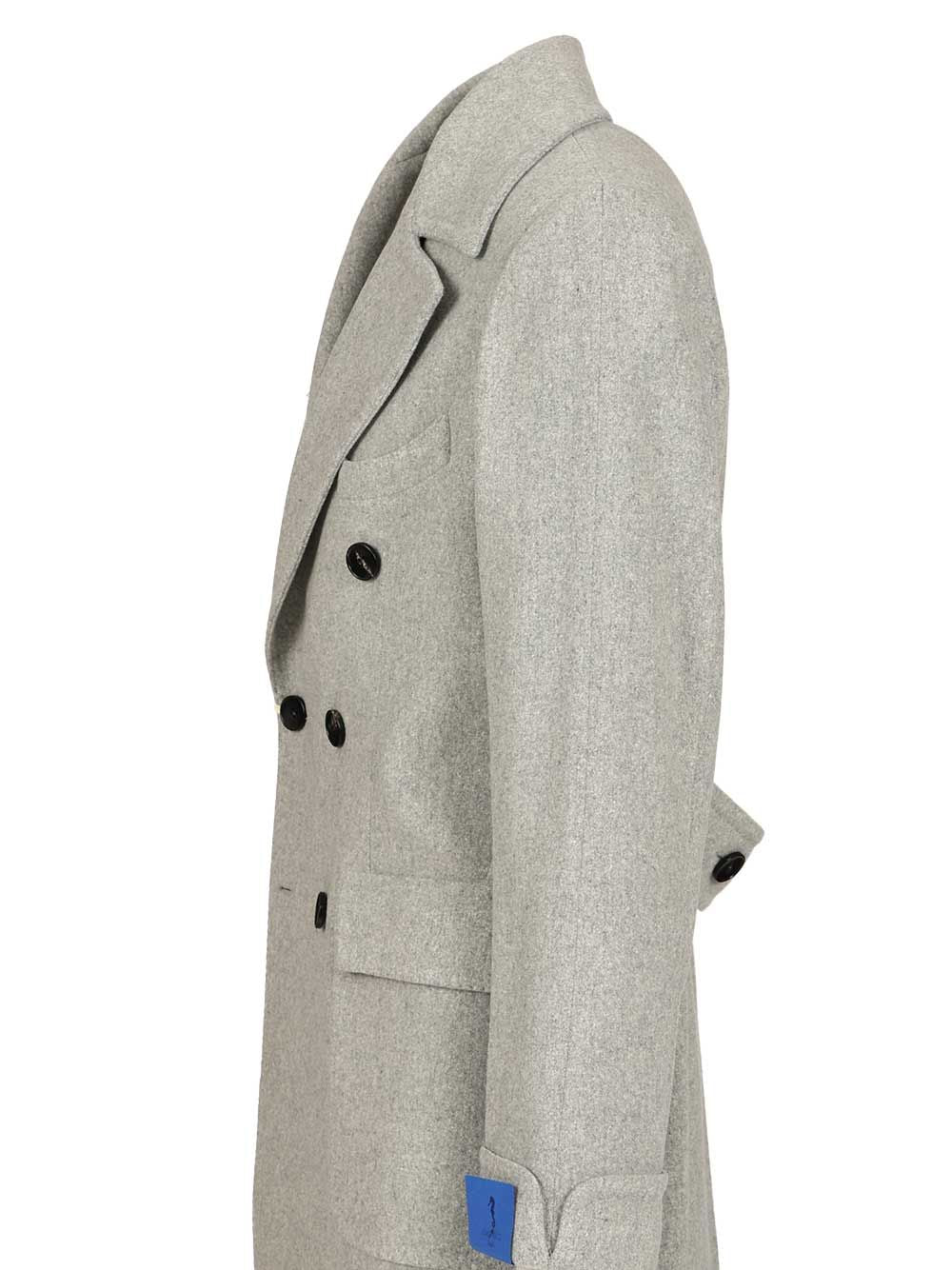 Guarinucci Double-Breasted Wool Coat Jackets - Grey | a55d7cb60f87b12b0aa7d7511b38337433e7be50