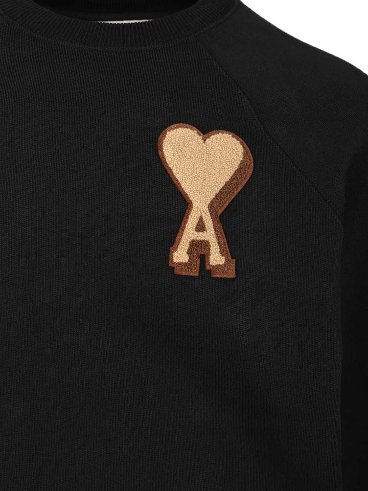 Ami Ami De Coeur Sweatshirt Knitwear - Black | 3aca657b72a74bbbe85c02d5e7ba54f8b640cd34