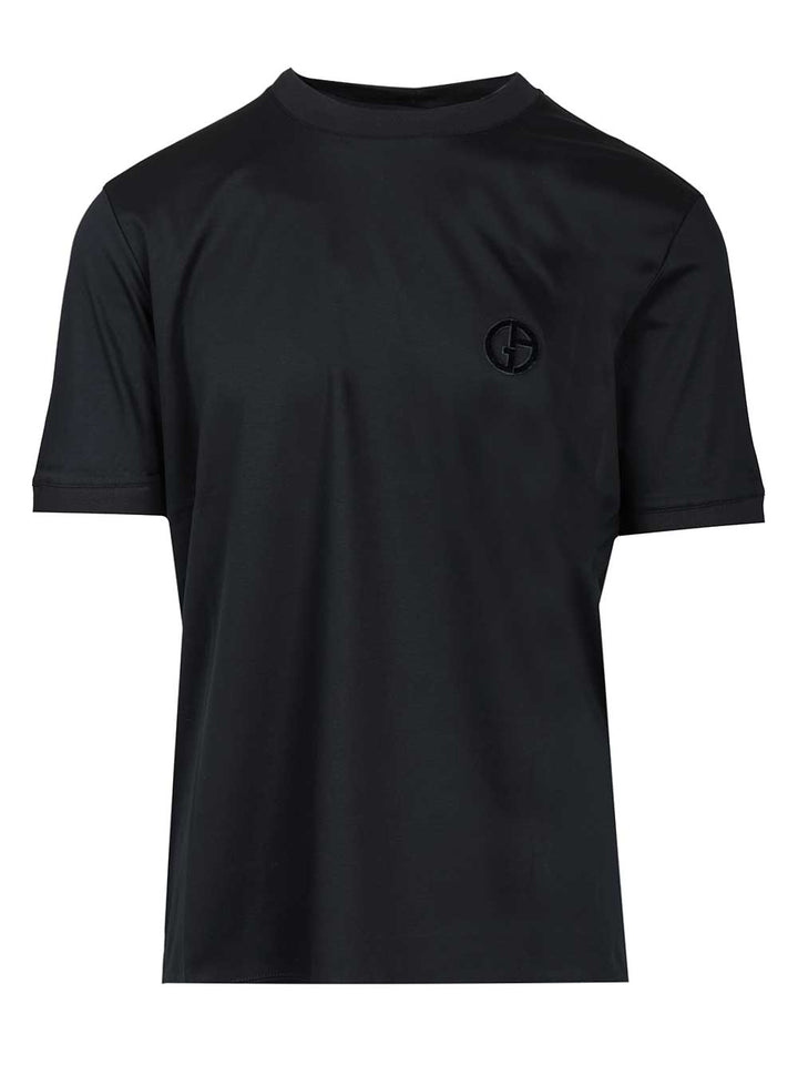 Giorgio Armani Blue T-Shirt - Blue | 7a64302a0980695f3c420de3e9dd1296b56bfce9