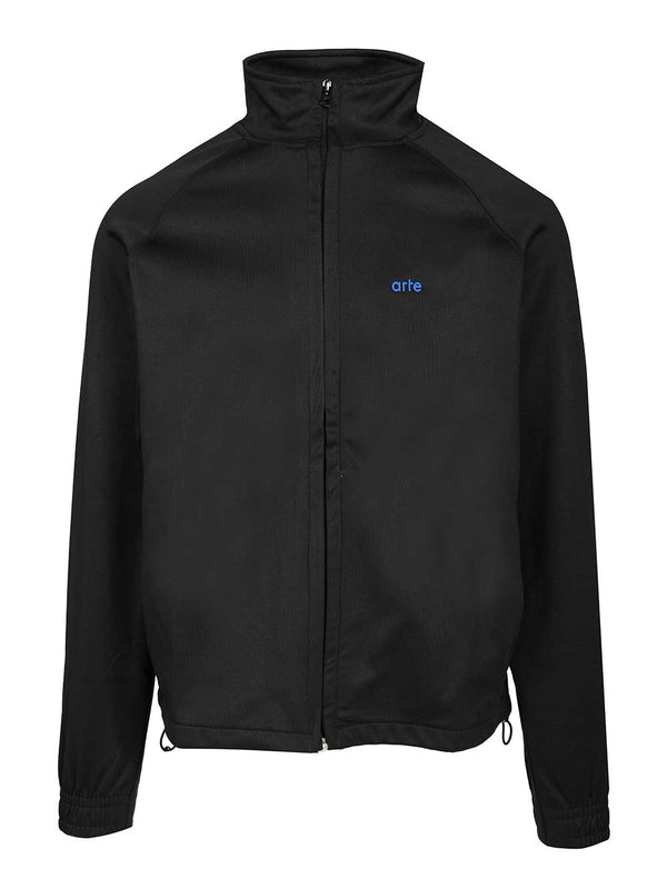 Nylon Tracksuit Jacket Sweatshirts Black