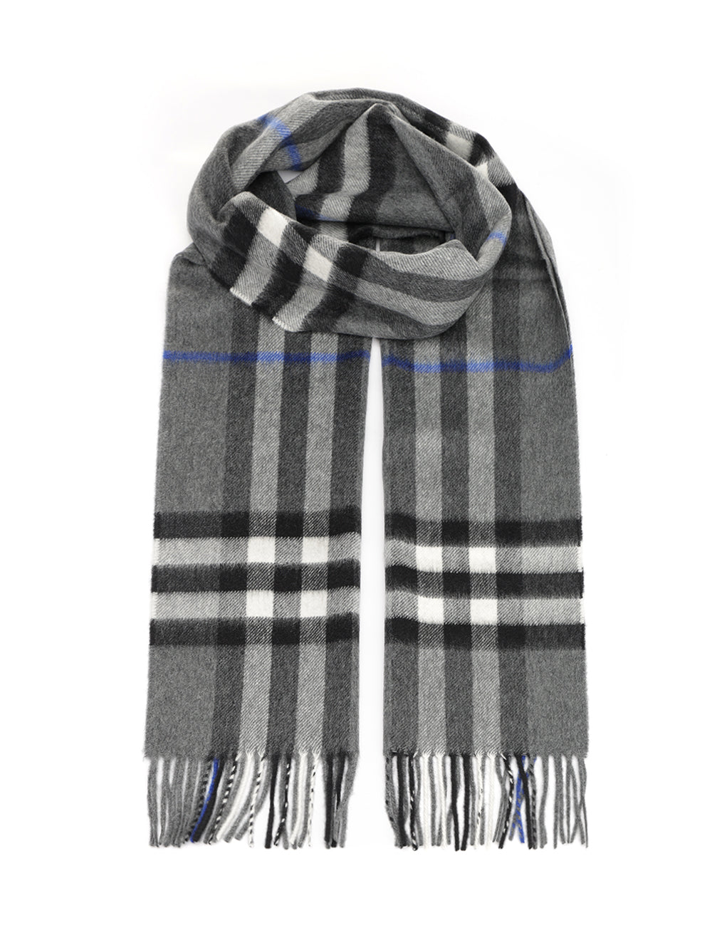 Burberry Cashmere Check Scarf Scarves And Foulards - Grey | de07ff3ebdd0c568f3270ebdd4dc19cdbe68b91f