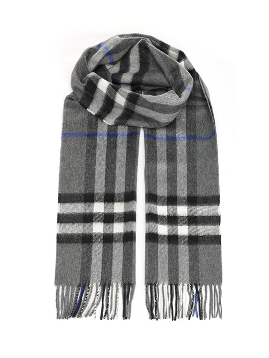 Cashmere Check Scarf Scarves And Foulards Grey