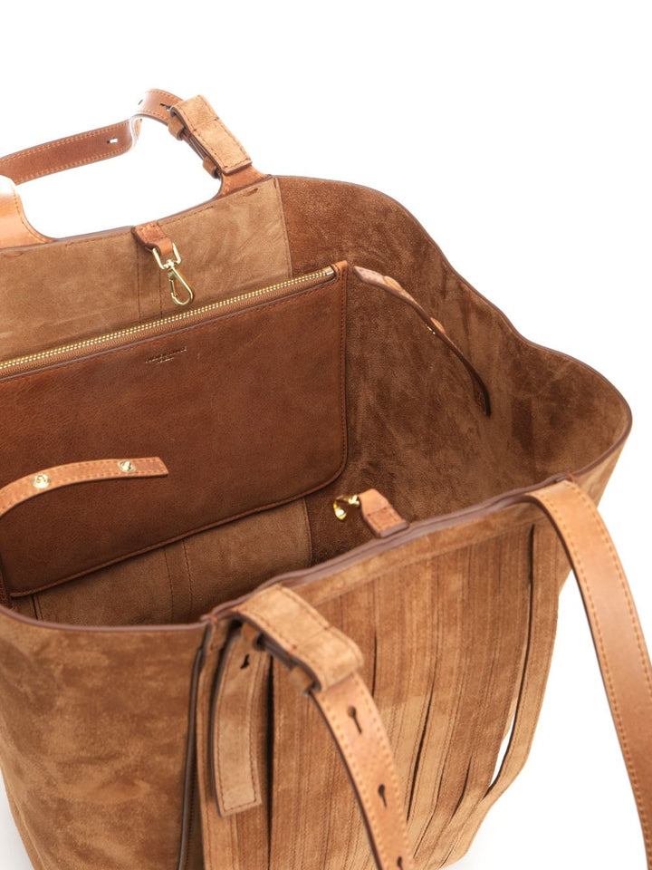 Golden Goose Deluxe Brand 24/7 North South Bag In Suede Handbags - Brown | 24e55d97eac2b20973fba6b97a10ba53b0f0c884