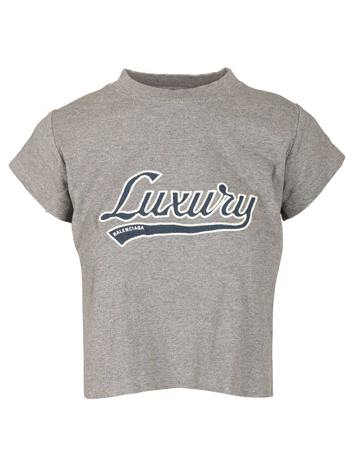 Balenciaga Shrunk T-Shirt - Grey | 2fbbffa8b7433e3b95521358d21cdc14e2bb8f38