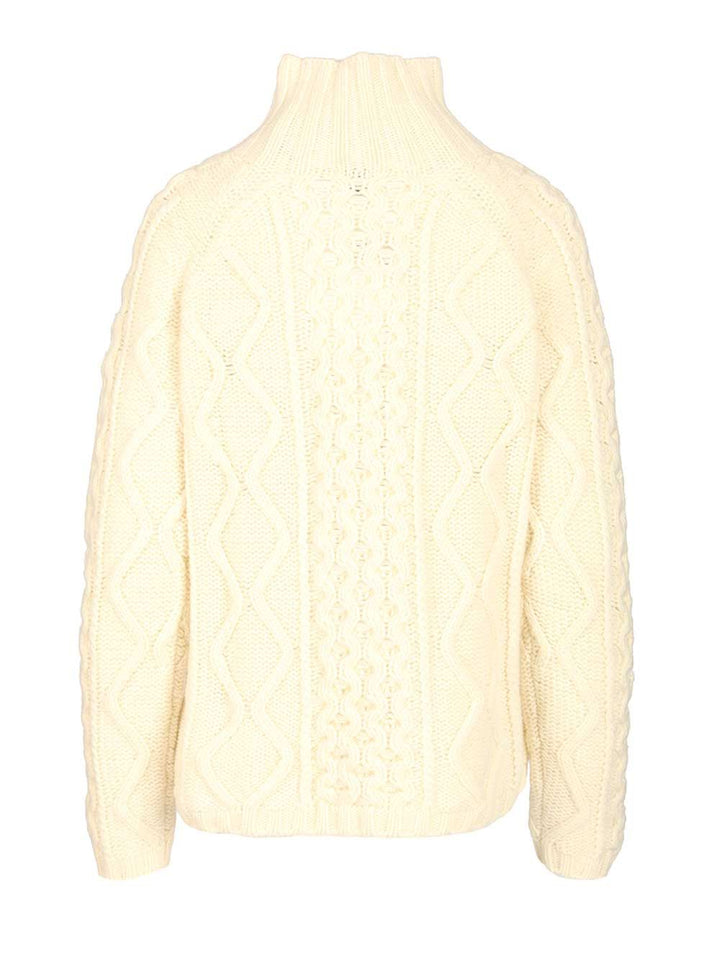 Filippa K Cable-Knit Wool Sweater Knitwear - White | ecd6e6a6cae536124466790e06d7557cfd03dc45