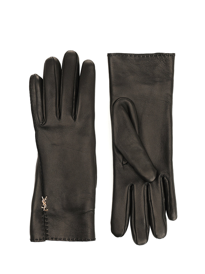 Saint Laurent Leather Gloves - Black | bc458da7739d85fe89433c5e7ea9030015f9c294