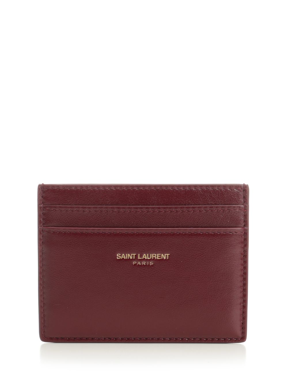 Saint Laurent Shiny Leather Card Holder Small leather goods - Bordeaux | 13b5c2b5c49baed3212b07bb5222951ce5f24c02