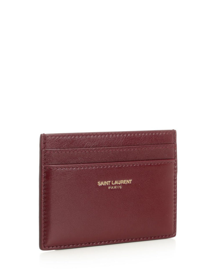 Saint Laurent Shiny Leather Card Holder Small leather goods - Bordeaux | 8f55d39551cca9b9466d33819bb96eb4a305a214