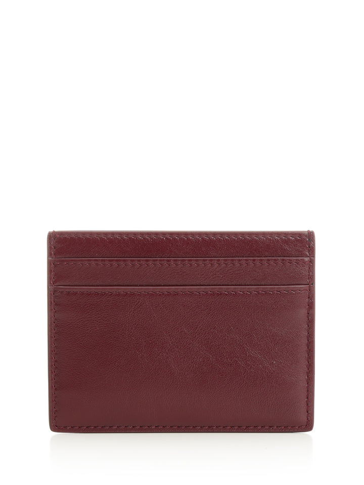Saint Laurent Shiny Leather Card Holder Small leather goods - Bordeaux | 5961413c8175776ced5dd9e2f890df43f29989d5