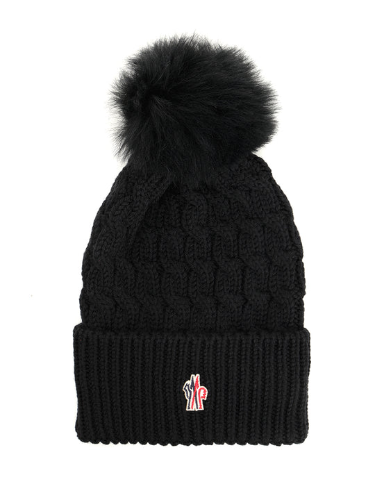 Hat With Pom Poms Hats Black