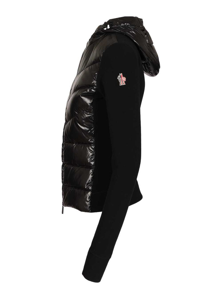 Moncler Grenoble Padded Cardigan With Hood Coats - Black | 250085ba35dd2161fce4aececa5e09bca4b11601