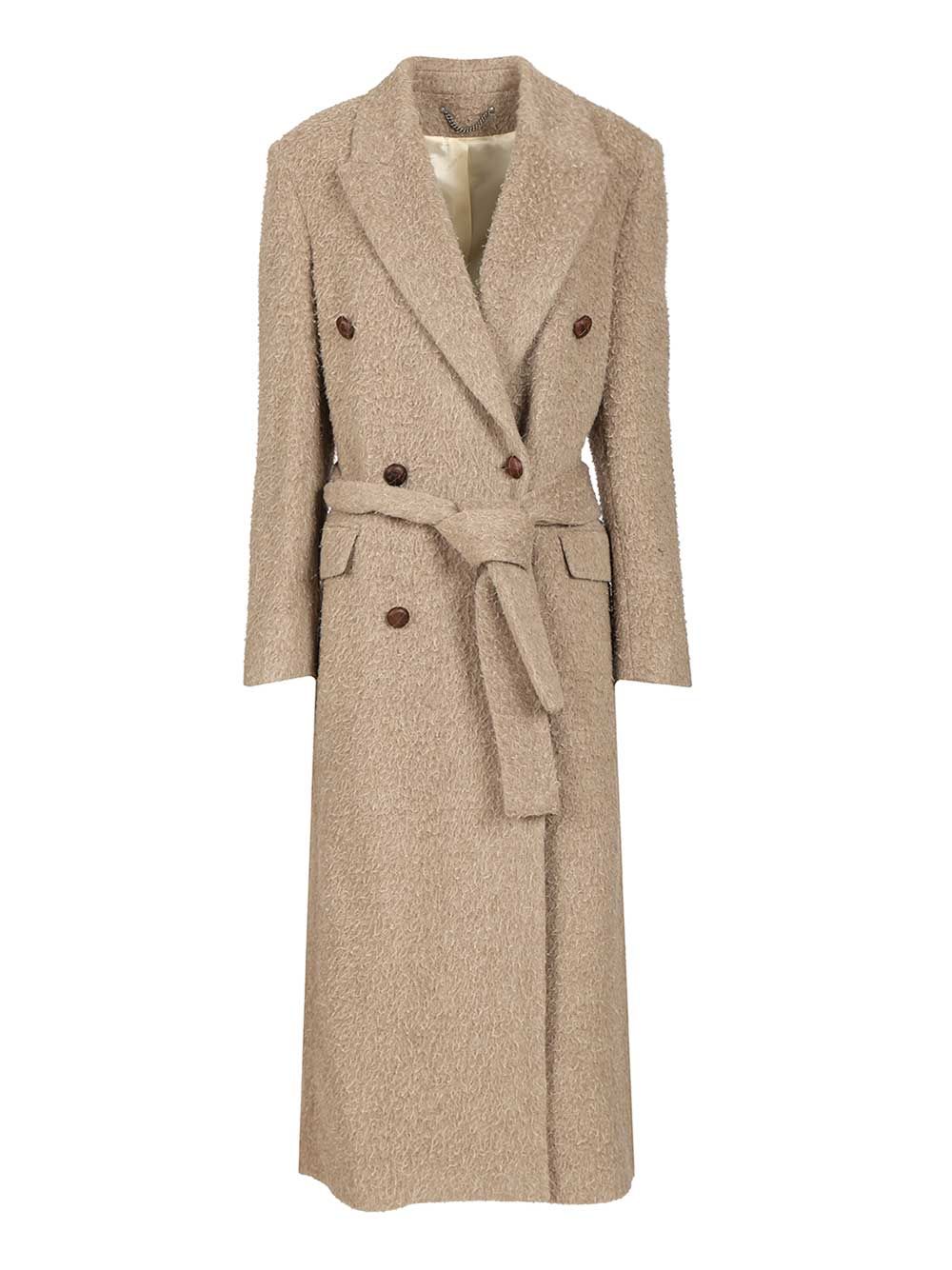 Golden Goose Deluxe Brand Journey Collection Double-Breasted Coat Coats - Beige | 6550fce28f4df8a5ee148e800b153251c2c49acd