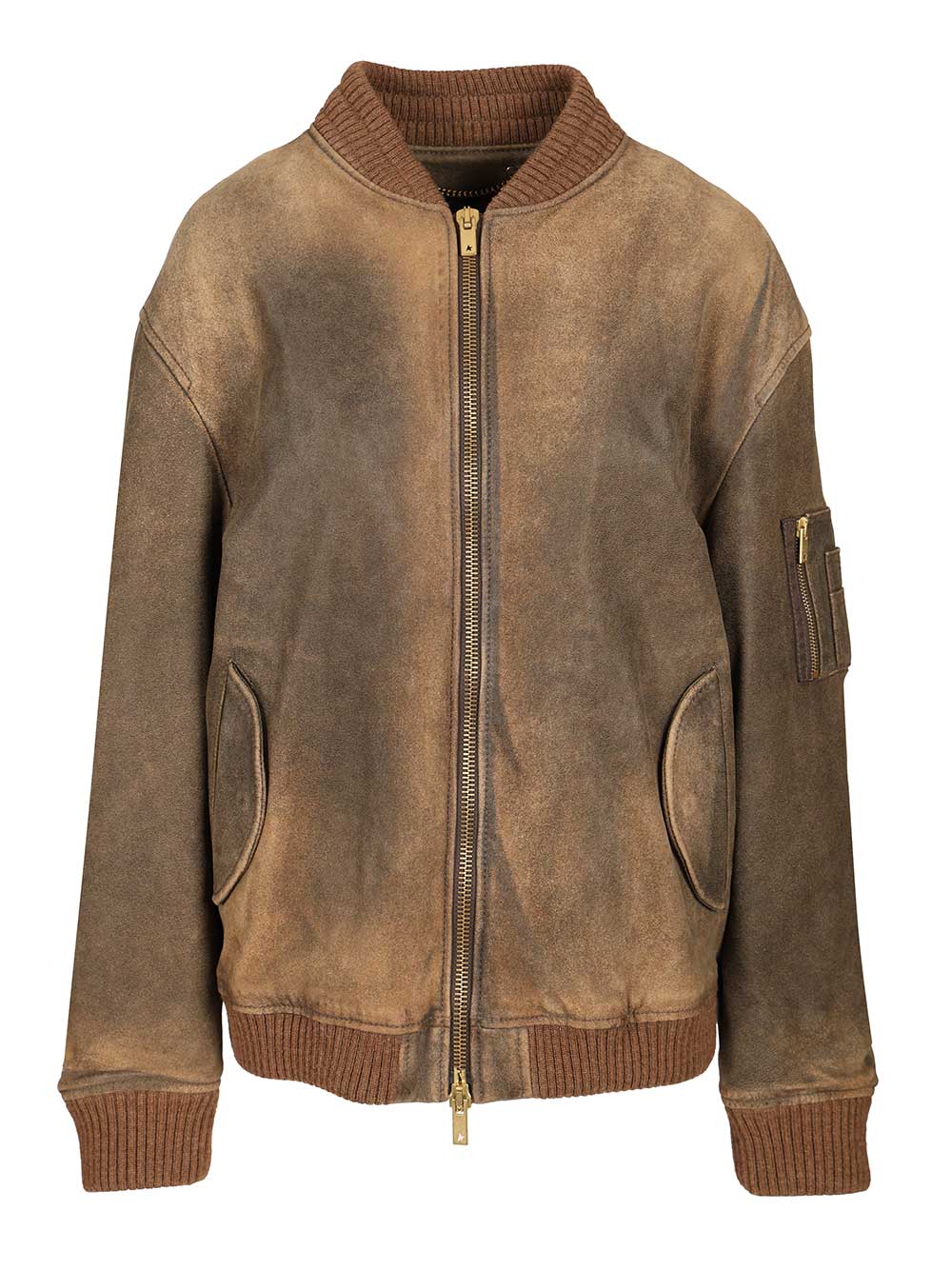 Golden Goose Deluxe Brand Leather Jacket Jackets - Brown | 7d6240fac7ad4cf4f8508b4ea6133c4cecb67793