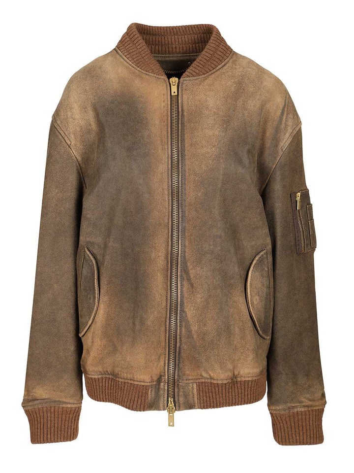 Golden Goose Deluxe Brand Leather Jacket Jackets - Brown | 7d6240fac7ad4cf4f8508b4ea6133c4cecb67793