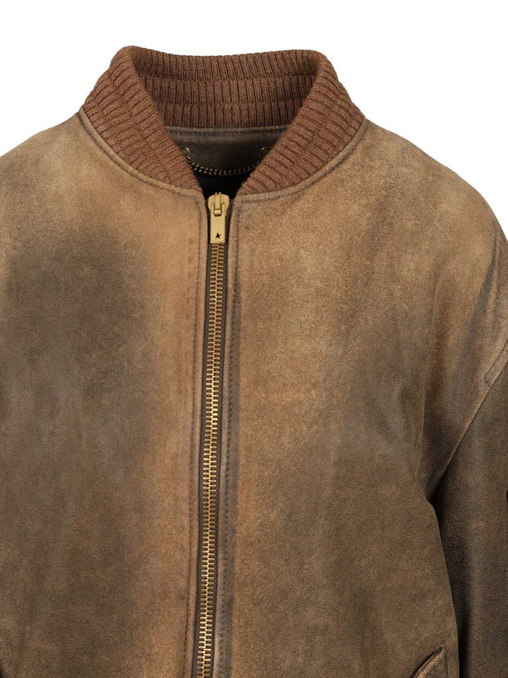 Golden Goose Deluxe Brand Leather Jacket Skirts - Brown | 04fe2117a329852d6c2fb88d0812c36e6be2d769