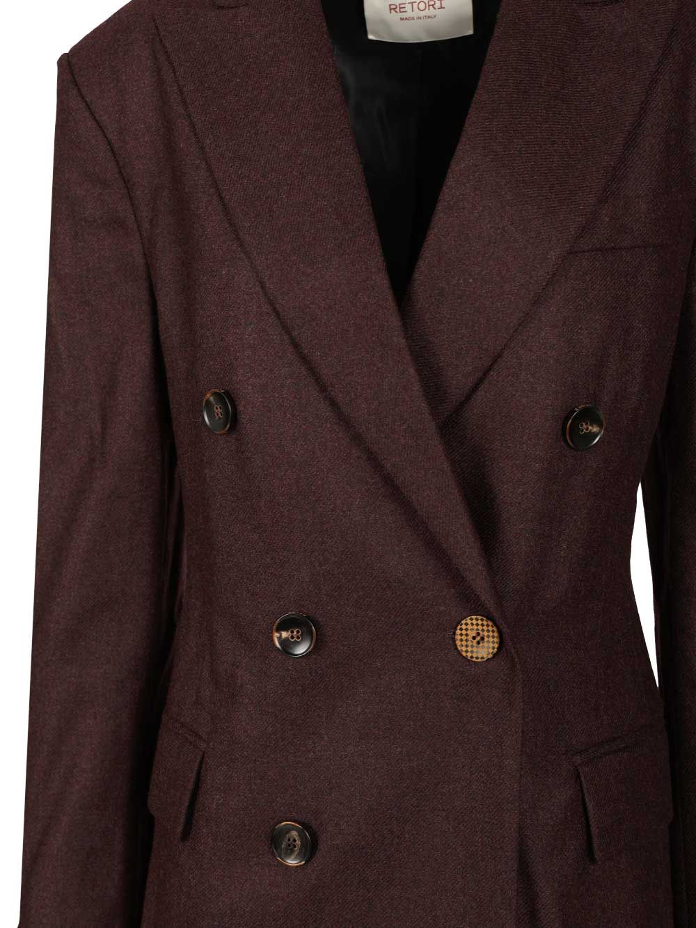 Retori Double-Breasted Blazer Jackets - Bordeaux | cf91648baa560a309d7d0281e2d2512150020792