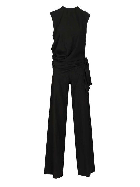 Draped Jumpsuit Jewelry Black