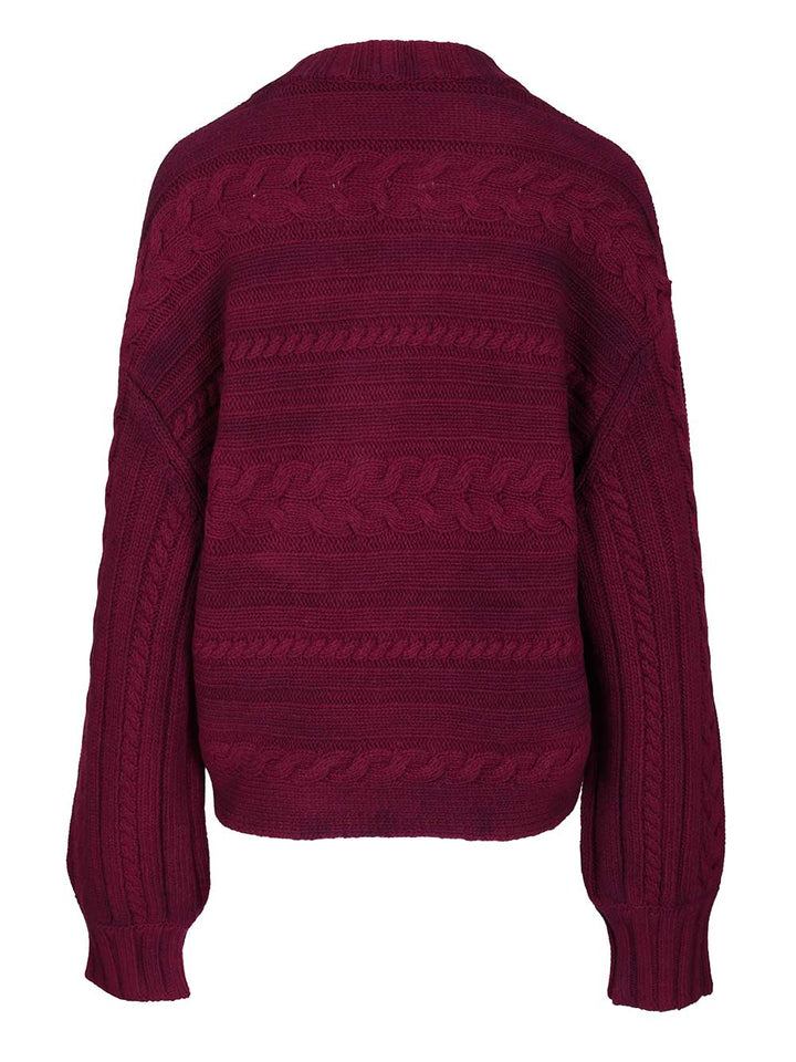 The Attico Wool And Cashmere Sweater Knitwear - Bordeaux | 2dafe723a5400889fa8918cc77148e28e828a286