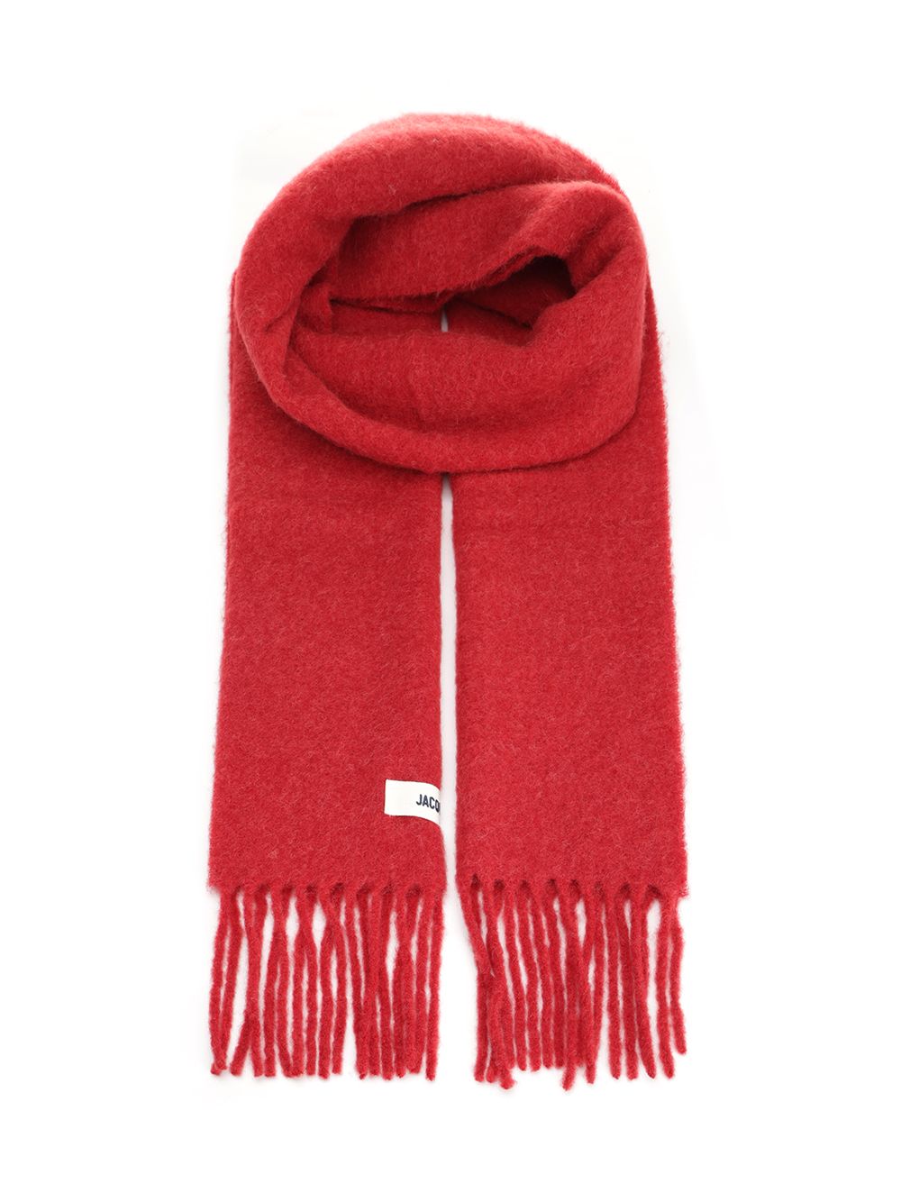 Jacquemus Wool Blend Scarf Scarves And Foulards - Red | 22cf1cc165d2f140a4ff54ca0dda14e5c4afaed2