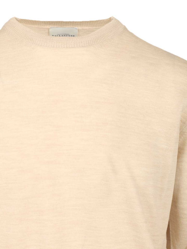 Ballantyne Crew Neck Sweater Knitwear - White | f16660200925ac33a3e9416ed94b0c4b7142ec20