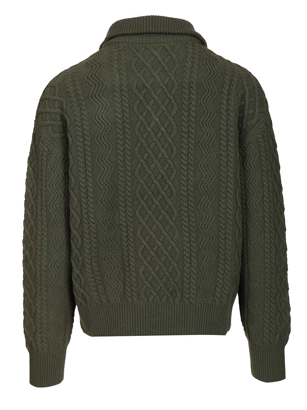 Loewe Zip-Up Sweater Knitwear - Green | f5b553d81b9a9acfc1e1b0388ffa8540ee0675c4