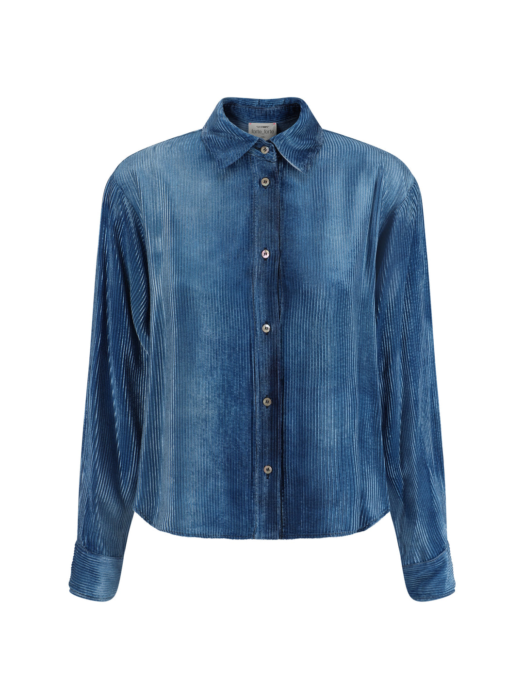 DEGRADÉ DENIM VELVET OVERSHIRT