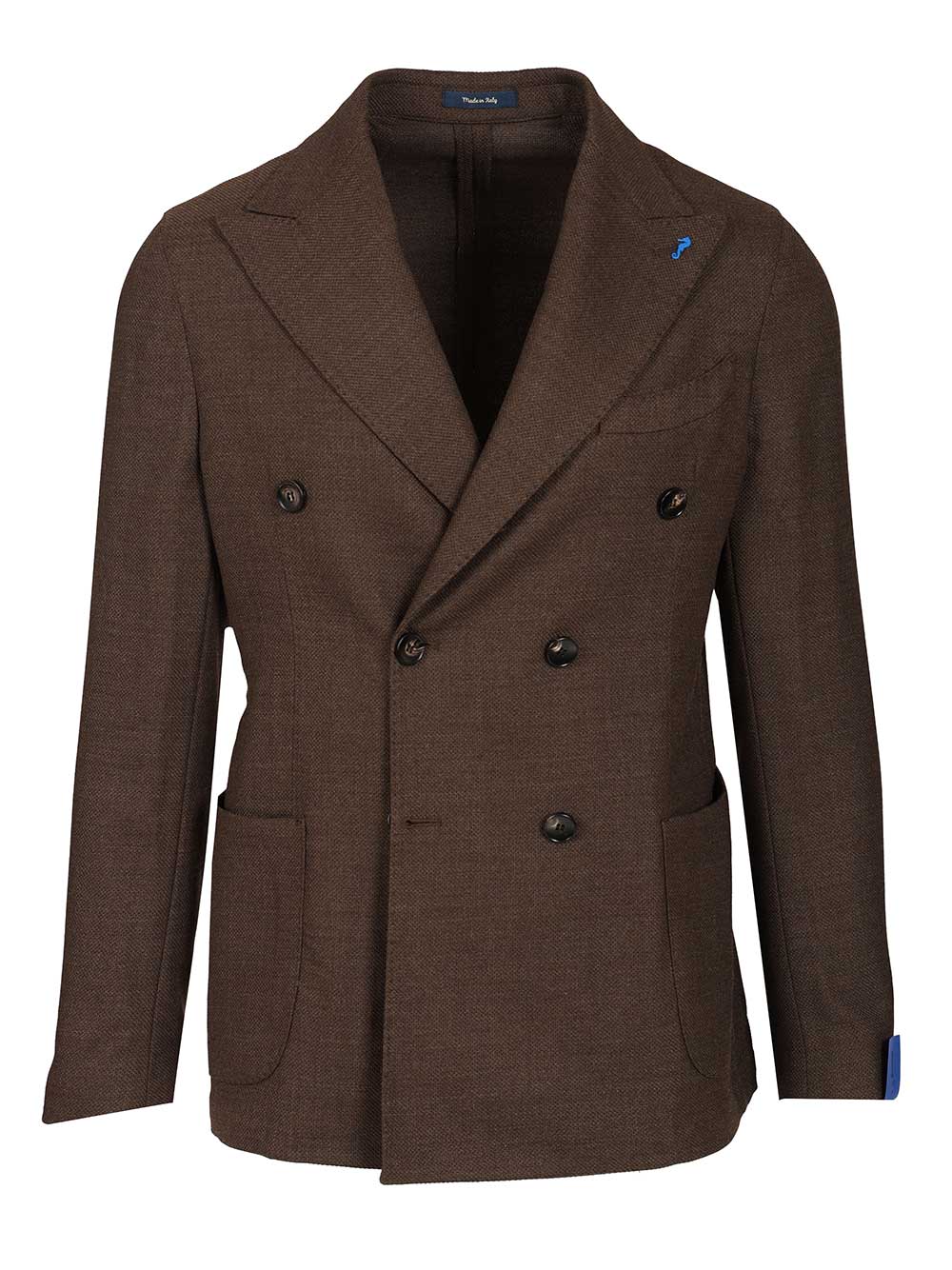 Guarinucci Unlined Double-Breasted Wool Blazer Jackets - Brown | f5a48140098361e5260de24cb79a45ea32074e21