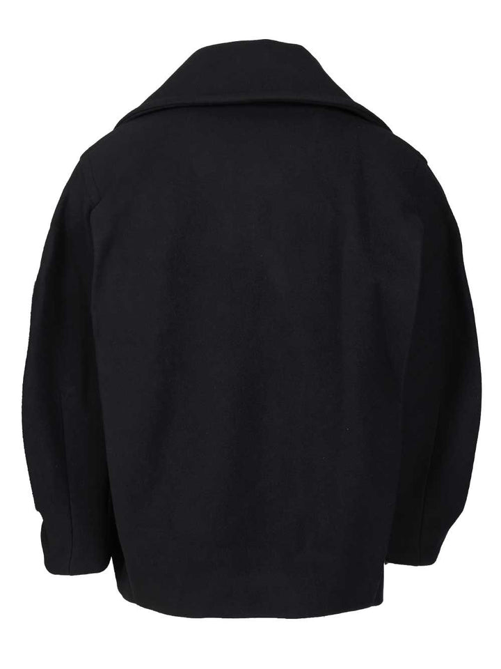 Jacquemus Ovalo Caban Coats - Blue | bd1822c95dcf8e373345cea44f9a710b50f4456b