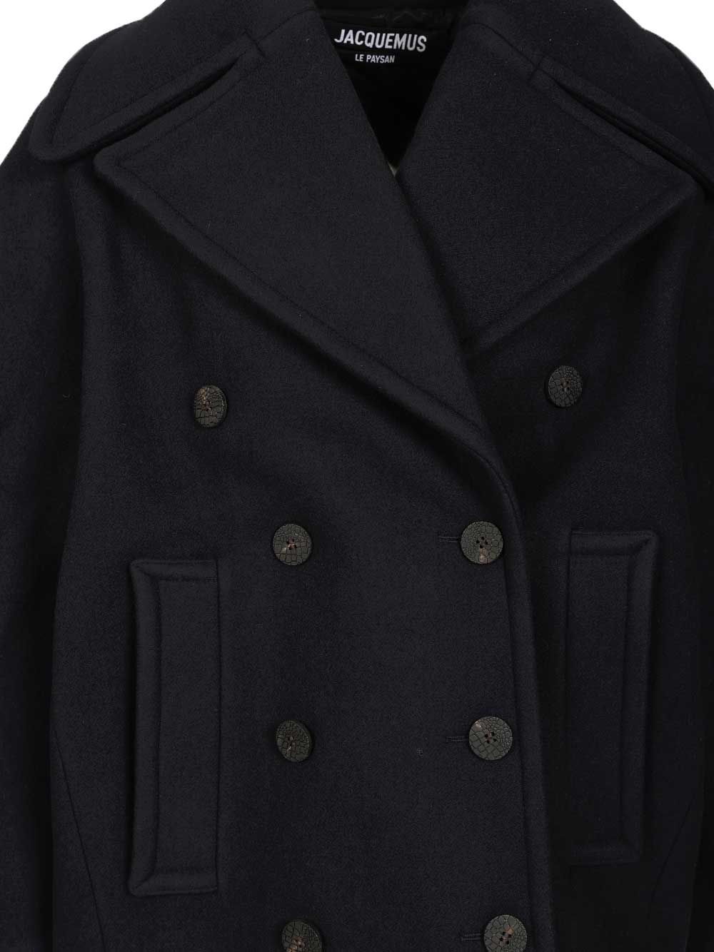 Jacquemus Ovalo Caban Coats - Blue | 6ac425a9723161e59729a9ed4d50b1e396e37034