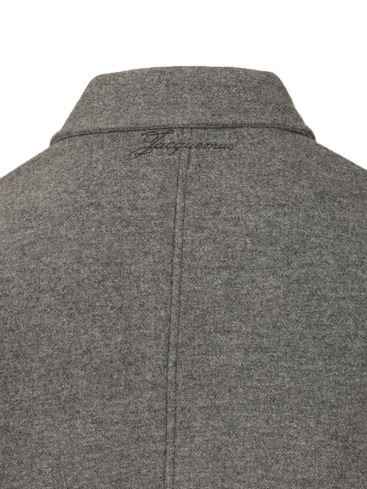Jacquemus Felt Bomber Jacket Jackets - Grey | 86d1d80060538a2f76b17ea6957fe0a19283385a