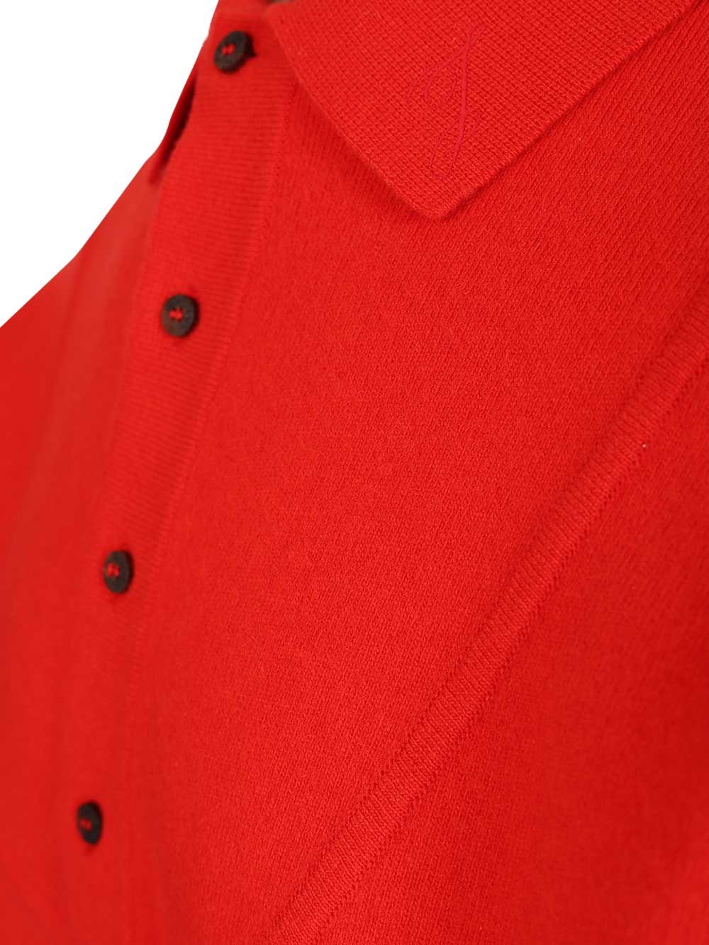 Jacquemus Merino Wool And Cashmere Polo Shirt Knitwear - Red | 0d193b34ba81135a5f1309c0ee7b98997128796c