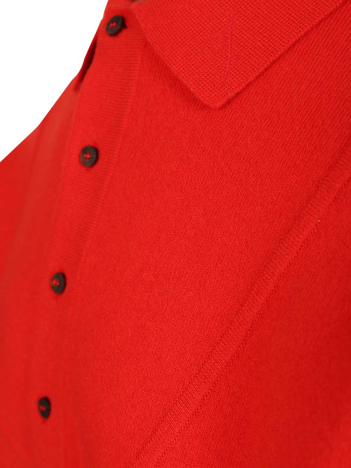 Jacquemus Merino Wool And Cashmere Polo Shirt Knitwear - Red | 0d193b34ba81135a5f1309c0ee7b98997128796c