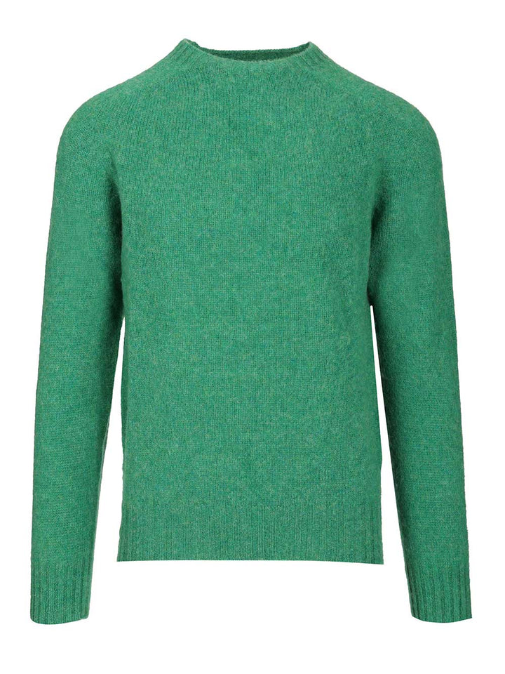 Howlin' Shetland Wool Crew Neck Knitwear - Green | 45b1b67dec4e9fcafc3704218245f96f39cc3a7a