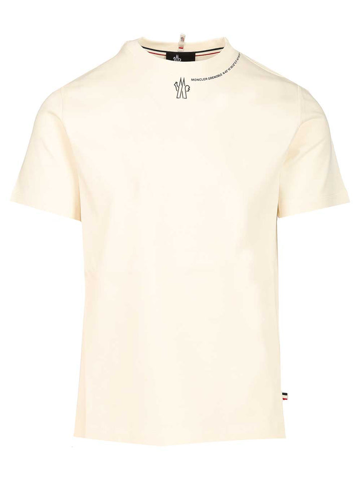 Moncler Grenoble Crew Neck Cotton T-Shirt - White | 72bf5b0c3e7071a811792747353ce25abc0af32e