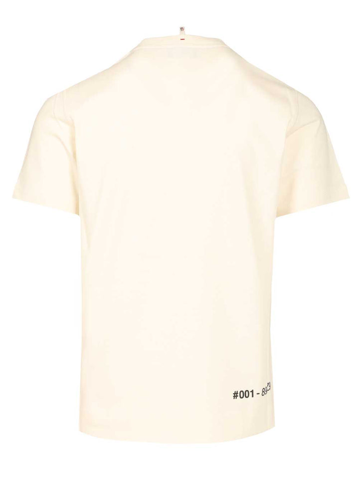 Moncler Grenoble Crew Neck Cotton T-Shirt - White | 4be537d9778e434dc685eeadbc785bec527d1c21