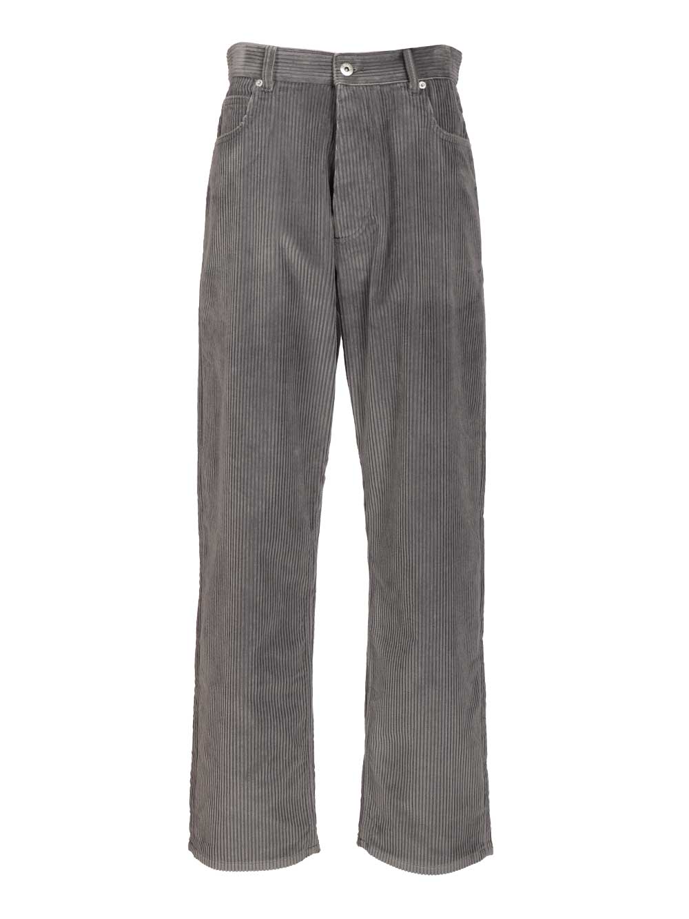 Bottega Veneta Matt Cotton Corduroy Wide Leg Trousers - Grey | 2adb5f0f847c34a3a8cdb36fcdb0f2a8019a527b