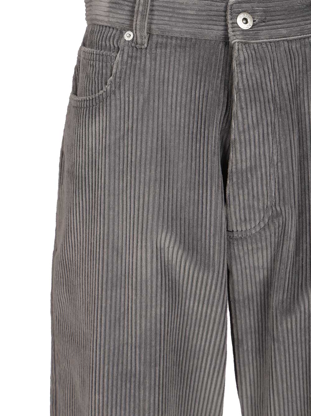 Bottega Veneta Matt Cotton Corduroy Wide Leg Trousers - Grey | ee759b3f567bcc461fe5d42fb3932965bb5682bb