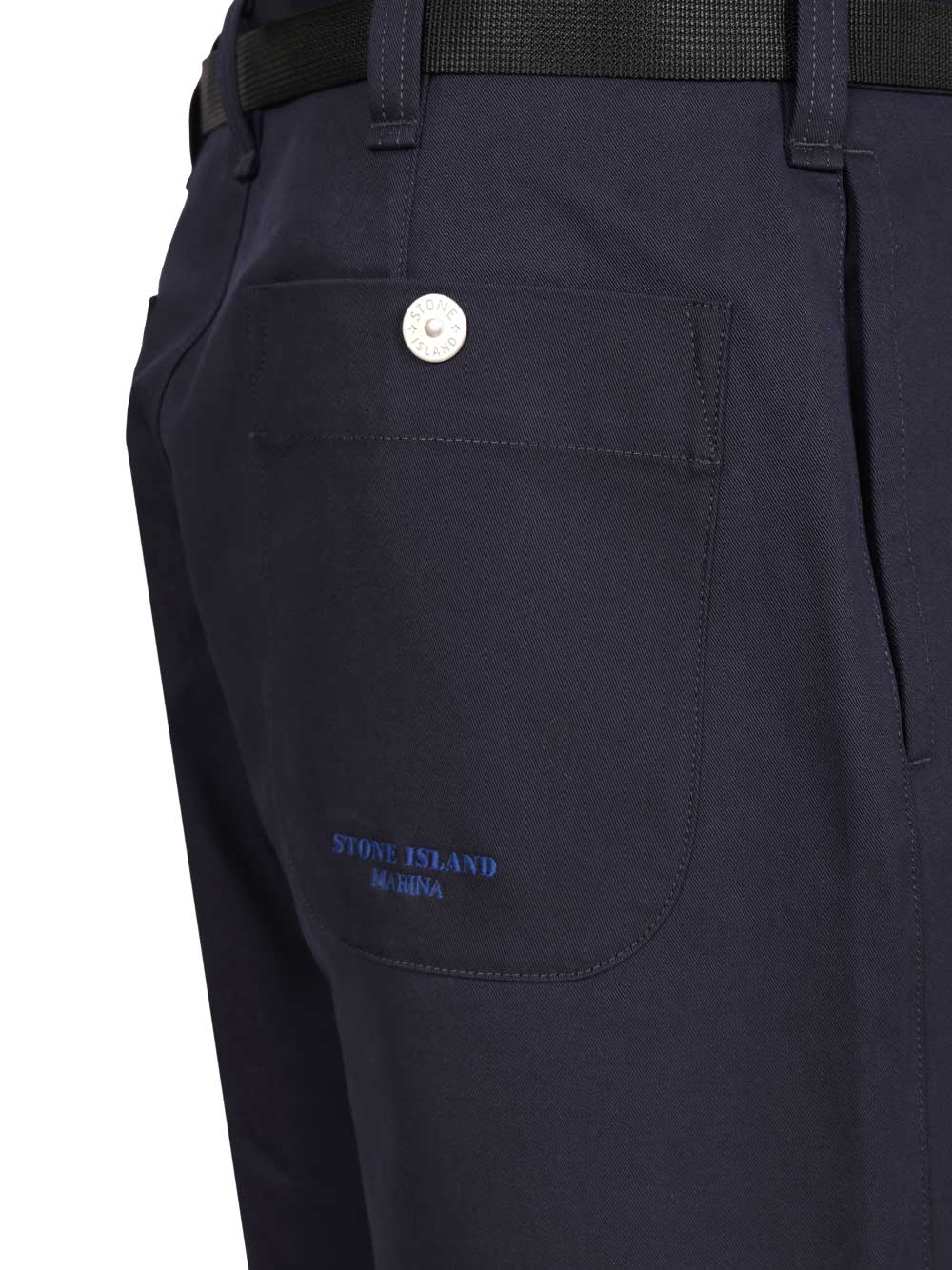 Stone Island Stretch Gabardine Chino Trousers - Blue | d1e1cc6a7920b9c1bfa5e4e767d8fcadc12347fd