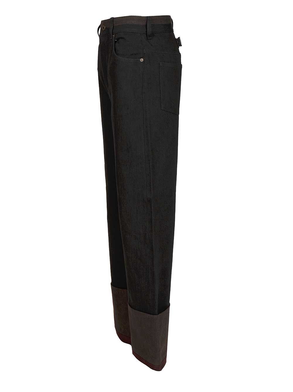 Loewe Cuffed Denim Jeans Trousers - Black | 6e1732cd9ae93ec7b041aaee3eb9d8efa6cd31ee