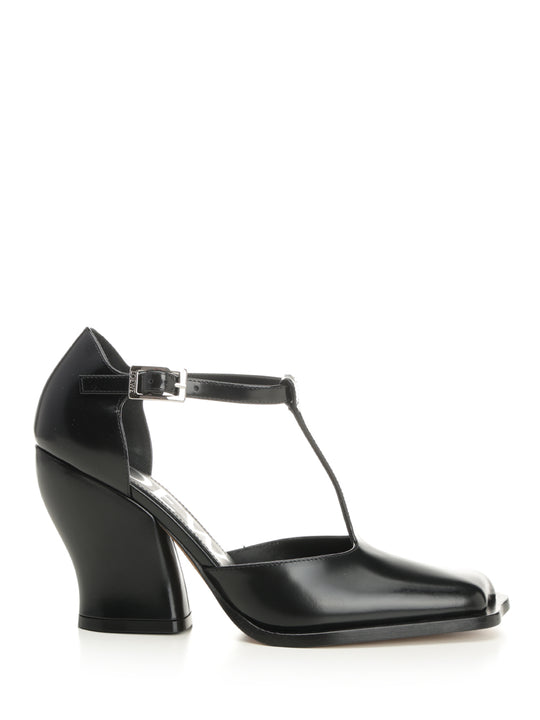 Mohair Blend Cardigan Pumps Black