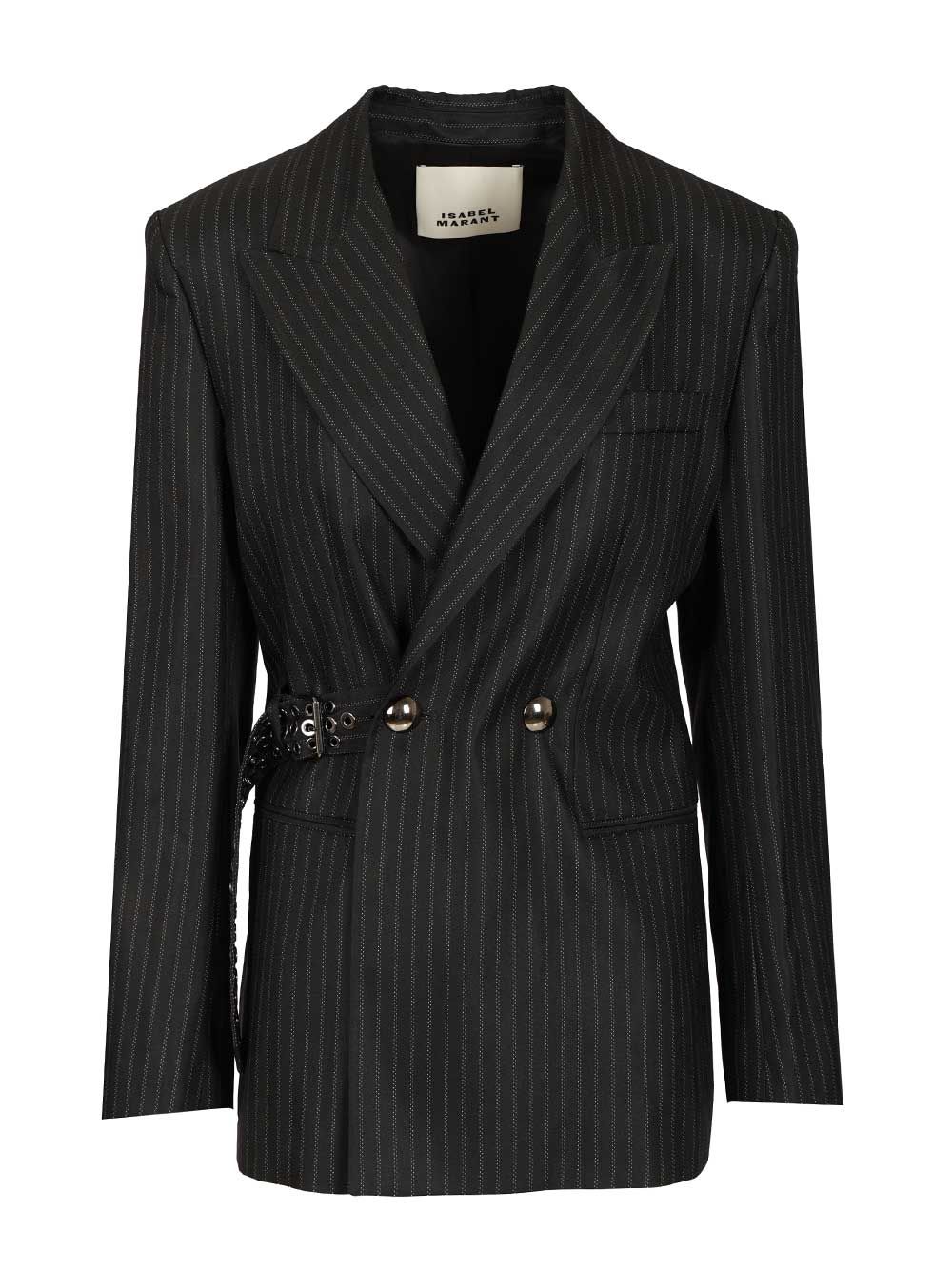 Isabel Marant Nahia Blazer Jackets - Black | cc2257a46a0ca4ad45e614f095b834360e5ab147