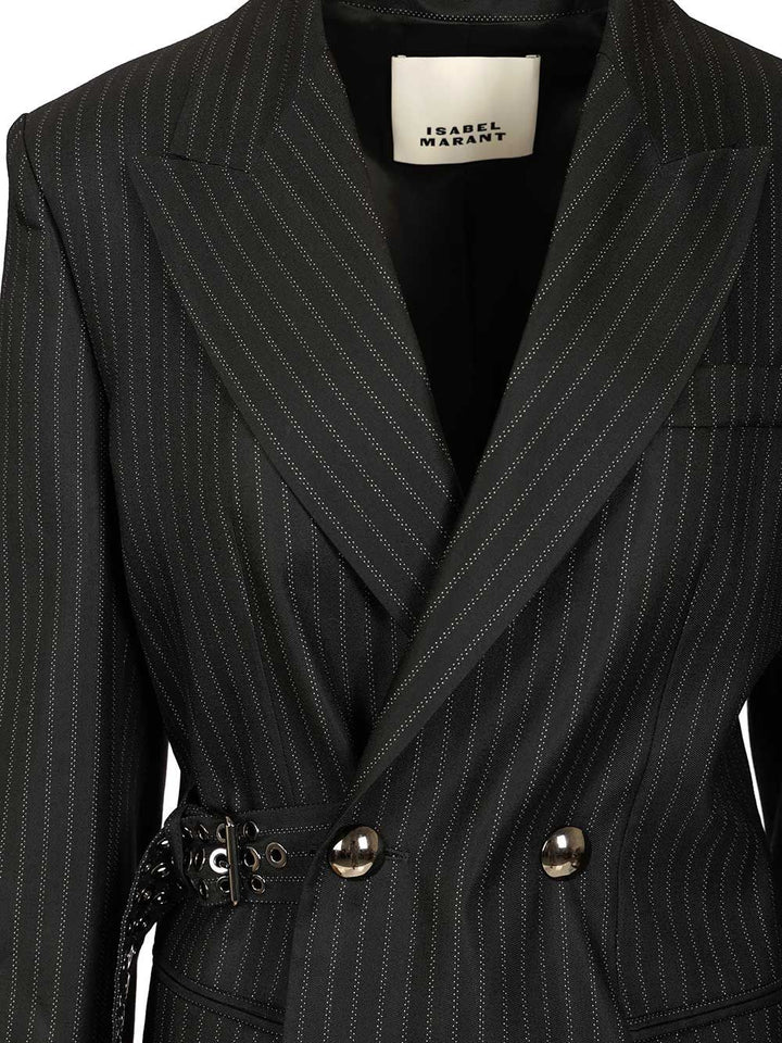 Isabel Marant Nahia Blazer Jackets - Black | 009b2ff955593bdf4368ec9bd49be0dfcb6be378
