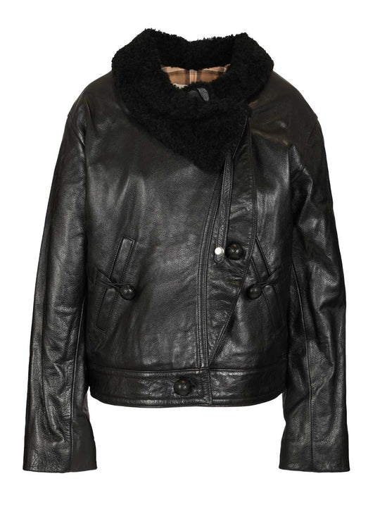 Briyana Leather Jacket Jackets Black