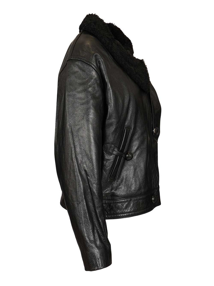 Isabel Marant Briyana Leather Jacket Jackets - Black | 851ea412f0cb2d696eb7b9e03b181b7fa4cd99c6