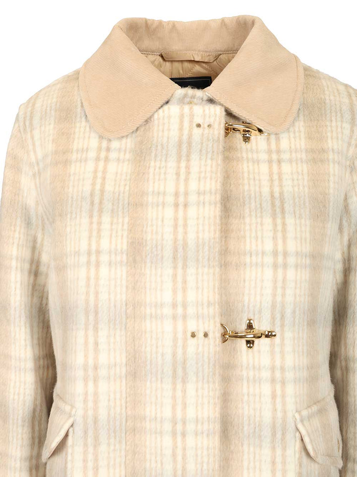 Fay Short Jacket With 3 Hooks Coats - Beige | 9a75b284f32957ae888e370a41c331b37480c8d9