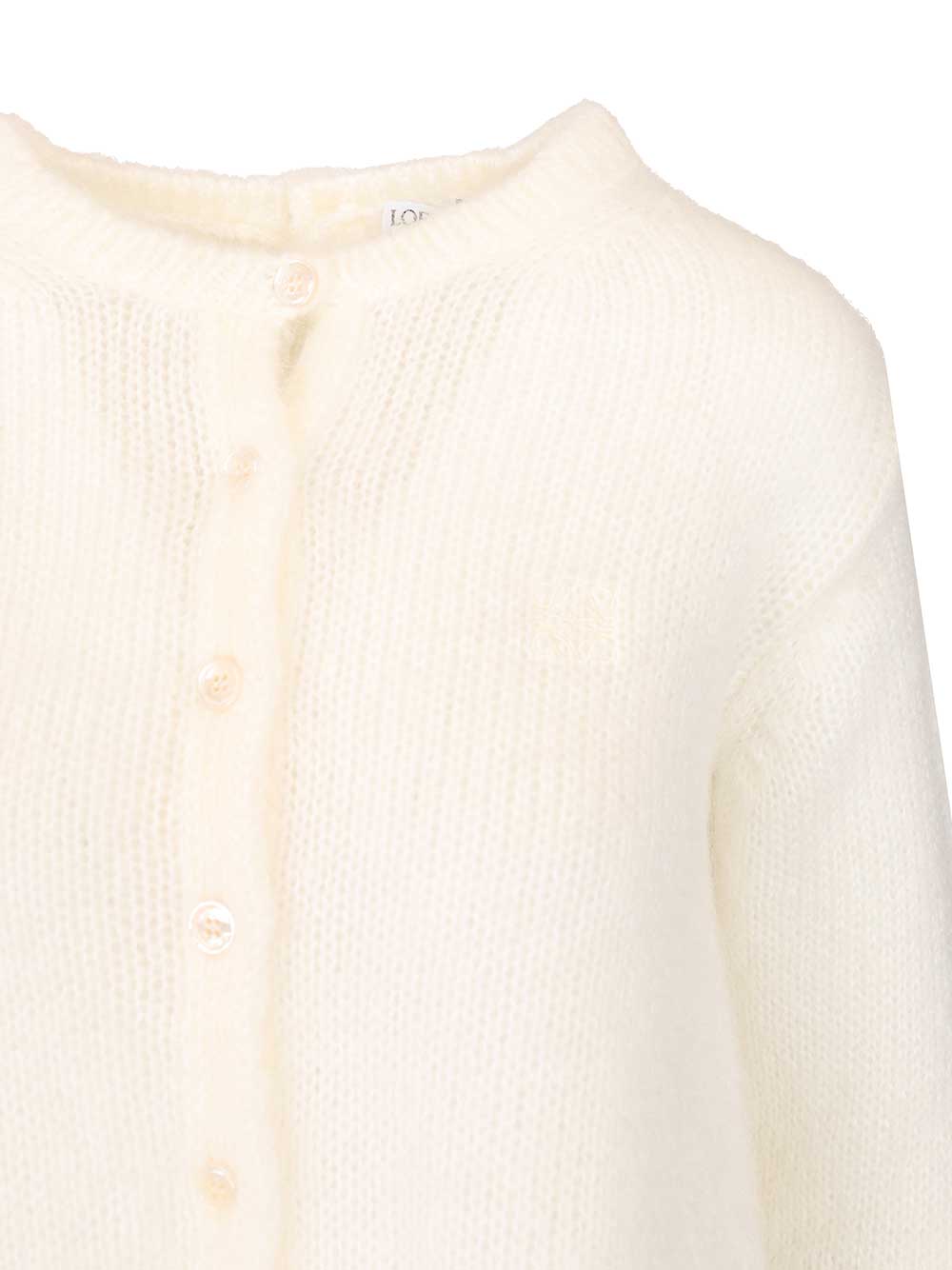 Loewe Mohair Blend Cardigan Knitwear - White | a2fa19bf0090529872da32700ff91c6a7e49fd27