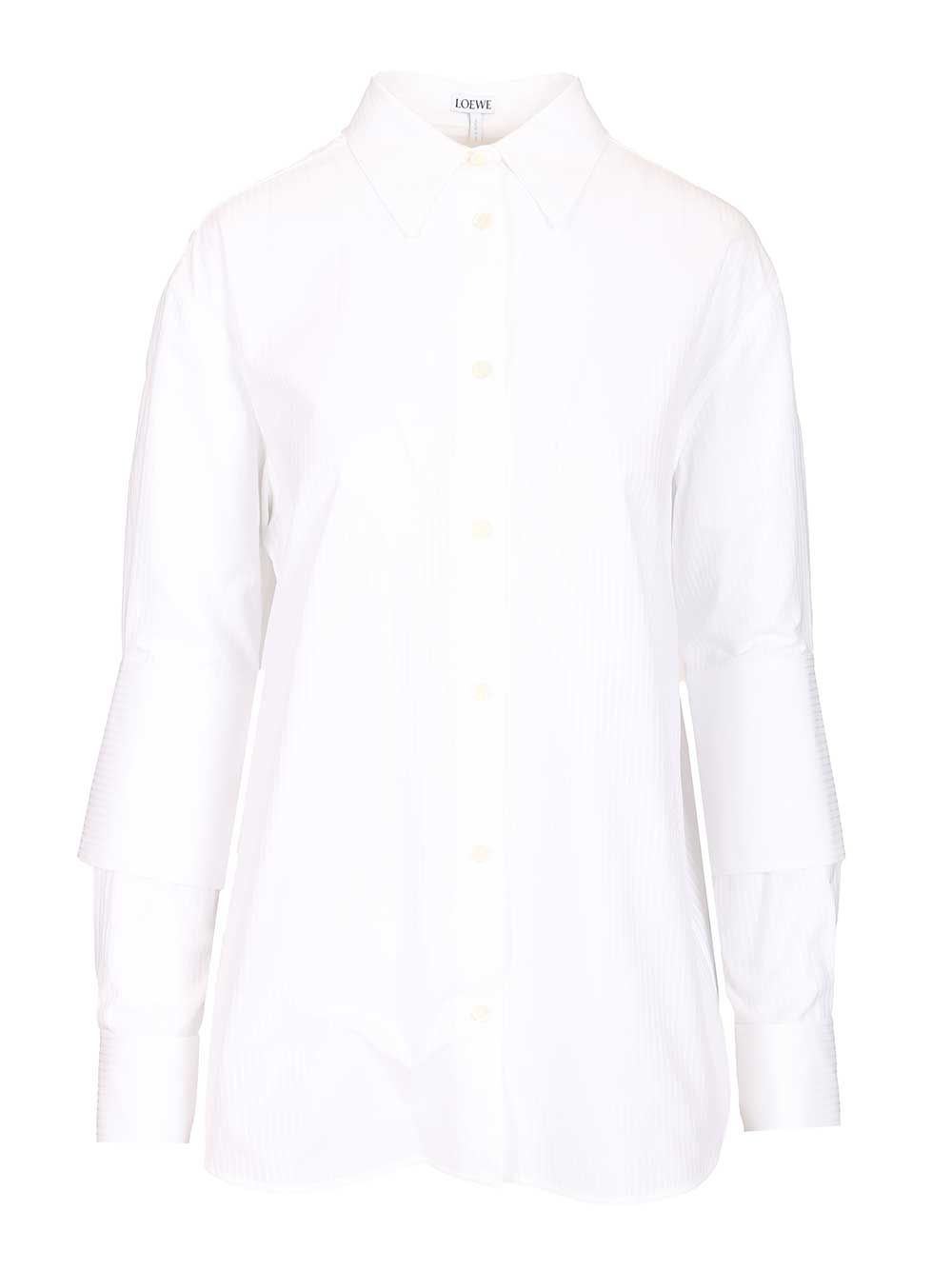 Loewe Cotton Shirt Shirts - White | b136ab1435543a91218f924b02ceefe1e9fac43a