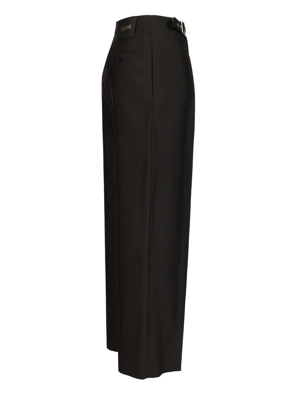 Loewe Wool And Silk Trousers - Black | efeb05a564fc51a2d17642765633aaeacf7cd575